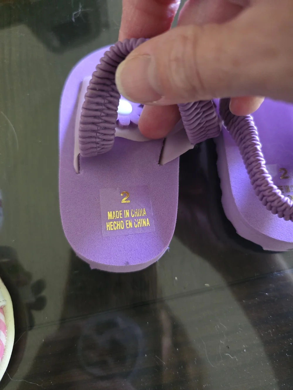 Children's Floral Sandals - White & Pink and Purple